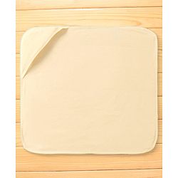 Babyhug Cotton Knit Solid Hooded Wrapper L 76 x B 76 cm - Cream