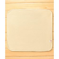 Babyhug Cotton Knit Solid Hooded Wrapper L 76 x B 76 cm - Cream