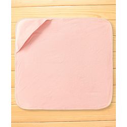 Babyhug Cotton Knit Solid Hooded Wrapper L 76 x B 76 cm - Light Pink
