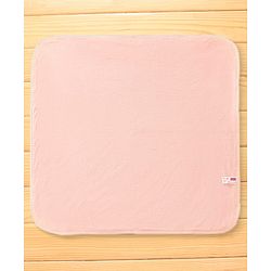 Babyhug Cotton Knit Solid Hooded Wrapper L 76 x B 76 cm - Light Pink