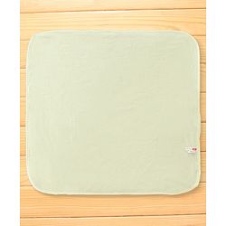 Babyhug Cotton Knit Solid Hooded Wrapper L 76 x B 76 cm - Light Green