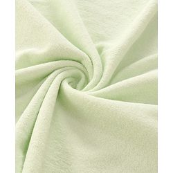 Babyhug Cotton Knit Solid Hooded Wrapper L 76 x B 76 cm - Light Green