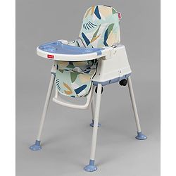 Babyhug Comfy 3 in 1 High Chair with Printed Cushion-Blue