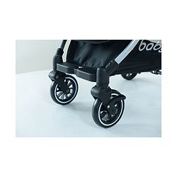 Babyhug Travel Compact Baby Stroller with Food Tray Reversible Handle Adjustable Backrest & Canopy - Multicolour