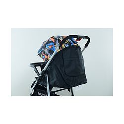 Babyhug Travel Compact Baby Stroller with Food Tray Reversible Handle Adjustable Backrest & Canopy - Multicolour