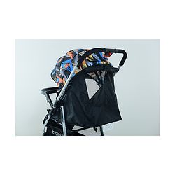 Babyhug Travel Compact Baby Stroller with Food Tray Reversible Handle Adjustable Backrest & Canopy - Multicolour