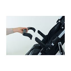 Babyhug Travel Compact Baby Stroller with Food Tray Reversible Handle Adjustable Backrest & Canopy - Multicolour