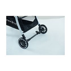 Babyhug Travel Compact Baby Stroller with Food Tray Reversible Handle Adjustable Backrest & Canopy - Multicolour