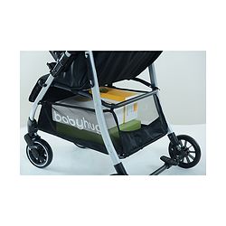 Babyhug Travel Compact Baby Stroller with Food Tray Reversible Handle Adjustable Backrest & Canopy - Multicolour