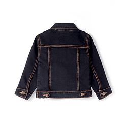 Babyhug Full Sleeves Front Open  Denim Washed Jacket with Pockets - Black