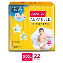 Babyhug Advanced Pant Style Diapers Extra Extra Large (XXL) Size Pack of 2 - 22 Pieces Each