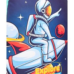 Babyhug Explore Space School Backpack|2 Main Compartments, 1 Front Pocket, 2 side Bottle Pockets|Water Resistant|Long lasting and Durable Zippers | Comfortable back cushioning | For School, Travel and Outdoors|Yellow- 16inches