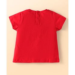 Babyhug Disney Single Jersey Knit Half Sleeves T-Shirts With Minnie Mouse Graphics Pack Of 3 - Red & White