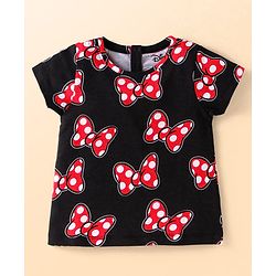 Babyhug Disney Single Jersey Knit Half Sleeves T-Shirts With Minnie Mouse Graphics Pack Of 3 - Red & White