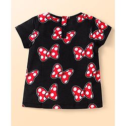 Babyhug Disney Single Jersey Knit Half Sleeves T-Shirts With Minnie Mouse Graphics Pack Of 3 - Red & White