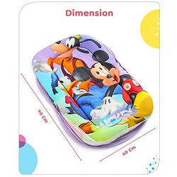Babyhug Disney Gadda Set With Mosquito Net Smiley Mickey Face Print - Blue