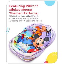 Babyhug Disney Gadda Set With Mosquito Net Smiley Mickey Face Print - Blue