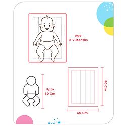Babyhug Disney Gadda Set With Mosquito Net Smiley Mickey Face Print - Blue
