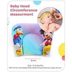 Babyhug Disney Gadda Set With Mosquito Net Smiley Mickey Face Print - Blue