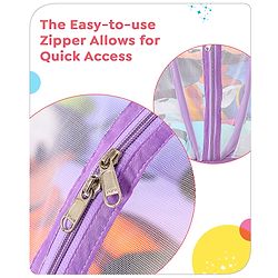 Babyhug Disney Gadda Set With Mosquito Net Smiley Mickey Face Print - Blue