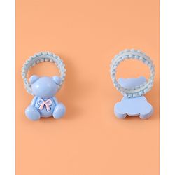 Babyhug Hair Rubber Bands with Teddy Applique Pack of 10 - Multicolor