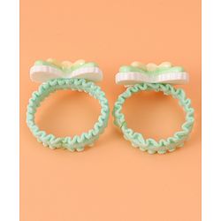 Babyhug Hair Rubber Bands With Bow Applique Pack of 10 - Multicolour