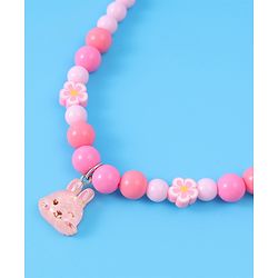 Babyhug Free Size Jewellery Set with Bunny & Bow Applique - Pink