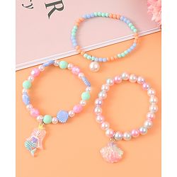 Babyhug Bracelets & Bangles with Mermaid Applique Free Size Pack of 3 - Multicolor