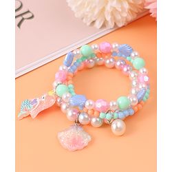 Babyhug Bracelets & Bangles with Mermaid Applique Free Size Pack of 3 - Multicolor