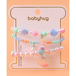 Babyhug Bracelets & Bangles with Mermaid Applique Free Size Pack of 3 - Multicolor