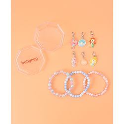 Babyhug Bracelets & Bangles with Mermaid Applique Charms Free Size Pack of 3 - Multicolor