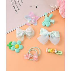 Babyhug Hair Accessories with Bow Applique Combo Sets - Multicolor