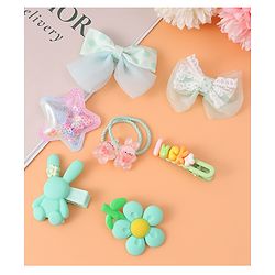 Babyhug Hair Accessories with Bow Applique Combo Sets - Multicolor