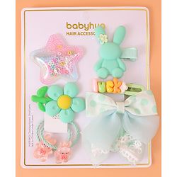 Babyhug Hair Accessories with Bow Applique Combo Sets - Multicolor