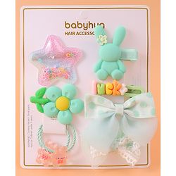 Babyhug Hair Accessories with Bow Applique Combo Sets - Multicolor