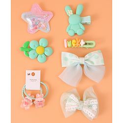 Babyhug Hair Accessories with Bow Applique Combo Sets - Multicolor
