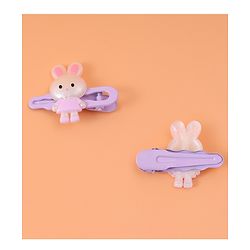 Babyhug Hair Pins And Clips with Bow Applique Pack of 6 - Purple