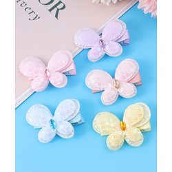 Babyhug Bow & Butterfly Clips Free Size Pack of 5 - Multicolor