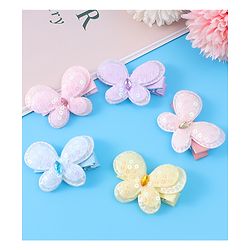 Babyhug Bow & Butterfly Clips Free Size Pack of 5 - Multicolor