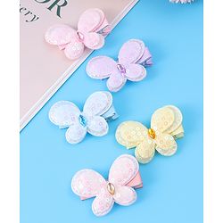 Babyhug Bow & Butterfly Clips Free Size Pack of 5 - Multicolor