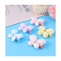 Babyhug Bow & Butterfly Clips Free Size Pack of 5 - Multicolor