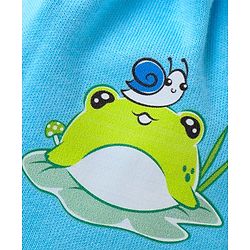 Babyhug Interlock Knit Mittens With Frog Print Pack of 3 - White Blue & Orange