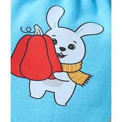 Babyhug 100% Cotton Knit Mittens with Bear Print Pack of 3 - Light Blue Red & Yellow