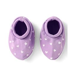 Babyhug 100% Cotton Interlock Knit Cap Mittens & Booties Set With Cat Face Print Purple - Diameter 10 cm