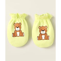 Babyhug Interlock Mittens With Animal Print Pack of 3 - Orange Green & Purple