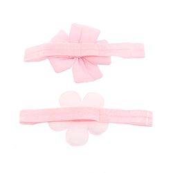 Babyhug Free Size Headbands With Floral Applique Pack of 2 - Pink