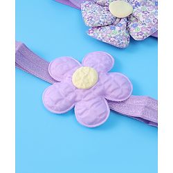 Babyhug Free Size Headbands With Floral Applique Pack of 2 - Purple