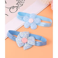 Babyhug Free Size Headbands With Floral Applique Pack of 2 - Purple
