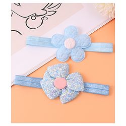 Babyhug Free Size Headbands With Floral Applique Pack of 2 - Purple
