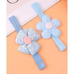 Babyhug Free Size Headbands With Floral Applique Pack of 2 - Purple